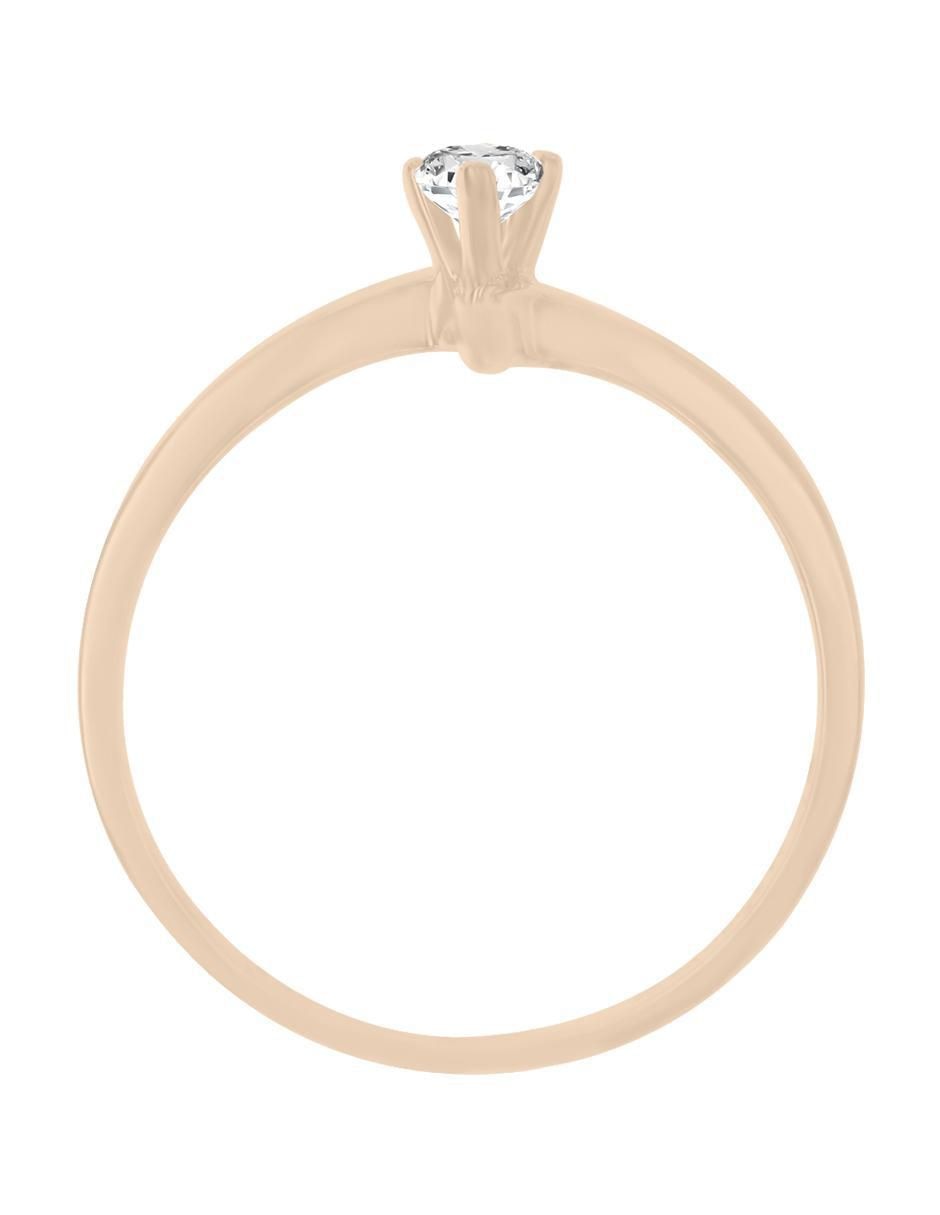 Solitario de oro 14 k Kaia diamante 3