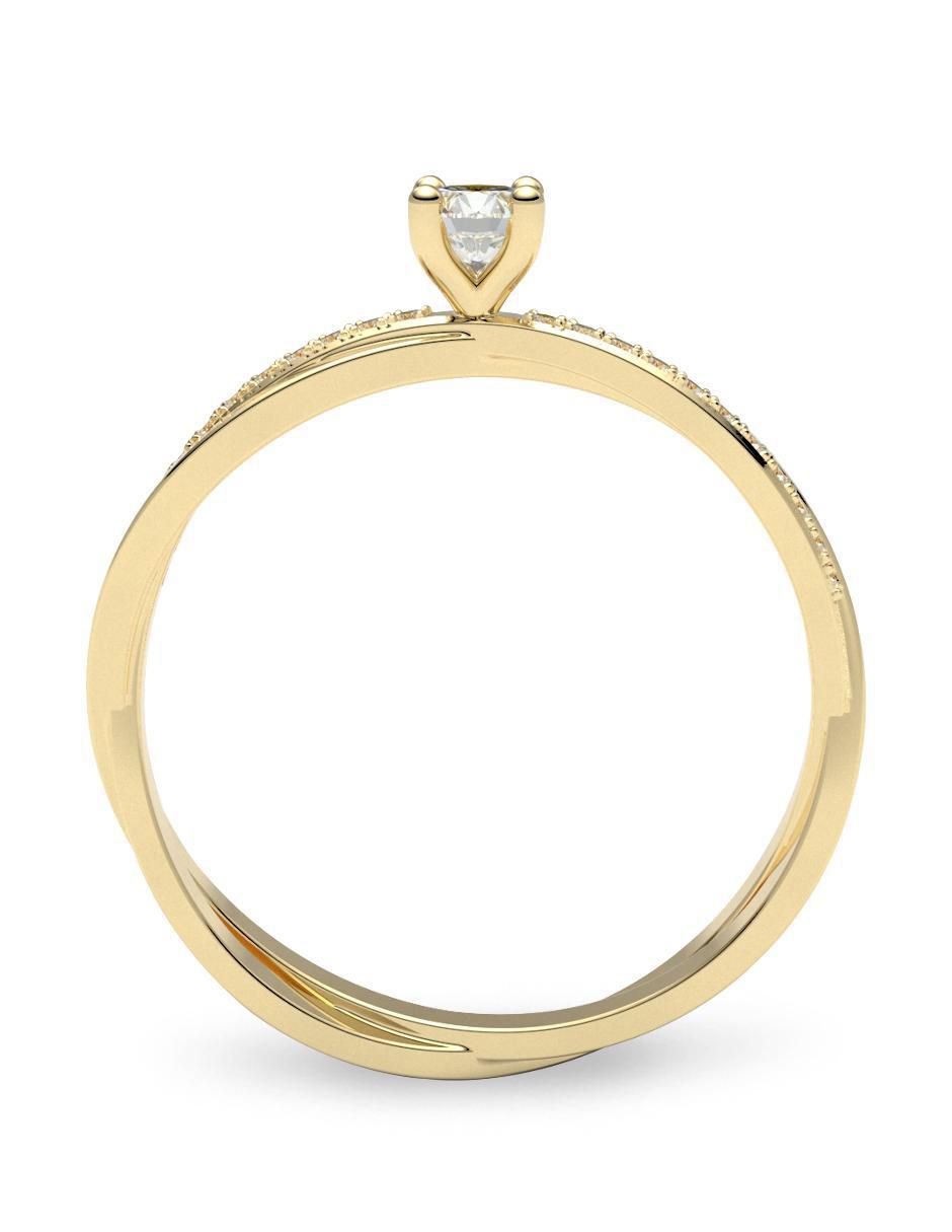 Anillo de compromiso "de" oro 14 k amelie joyas diamante