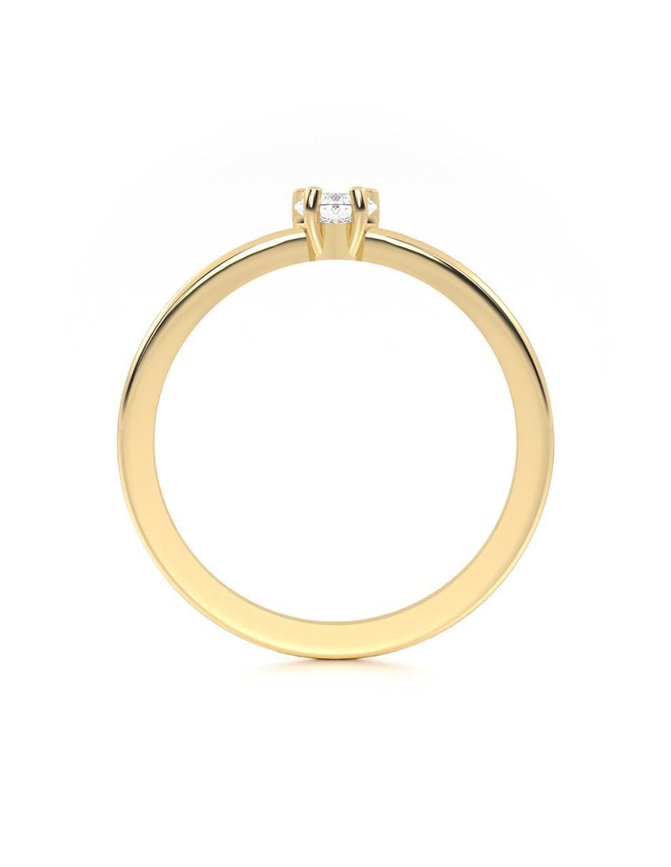 Anillo "de (si aplica)" ninguna abba joyas sin familia sin temática 14 k "de" oro zirconia