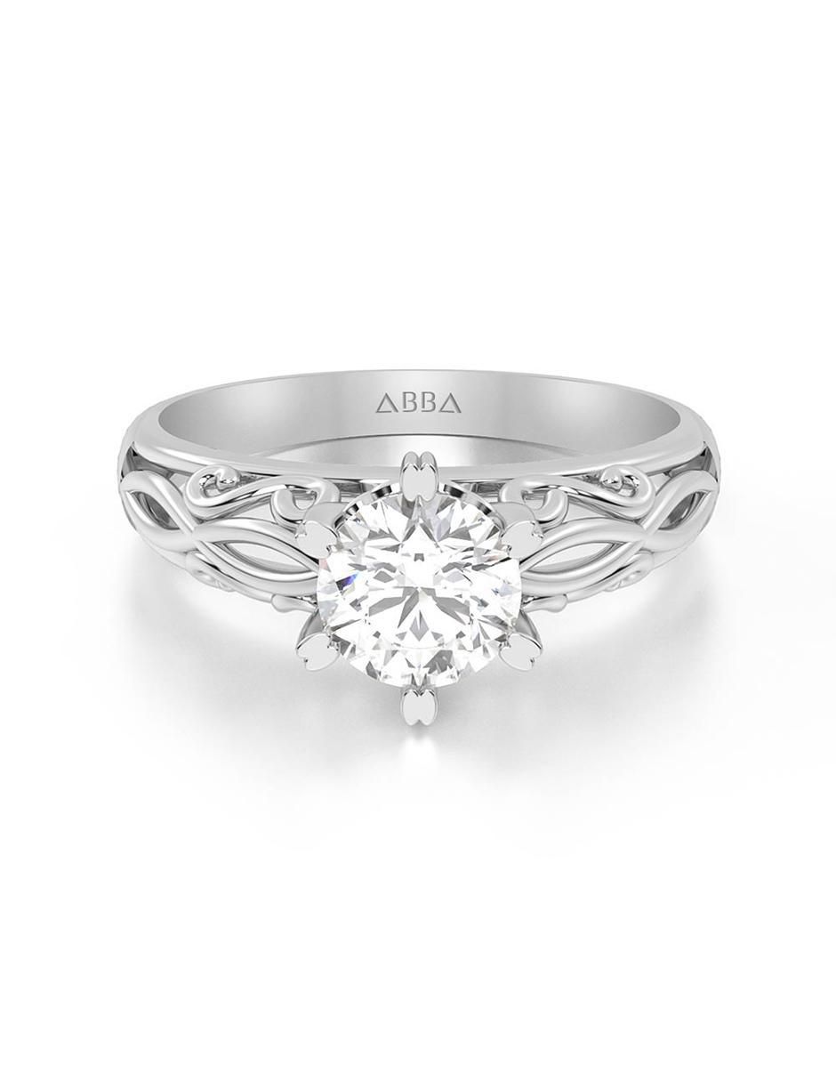 Anillo de compromiso de oro 14 k Anillo de compromiso de oro 14 k