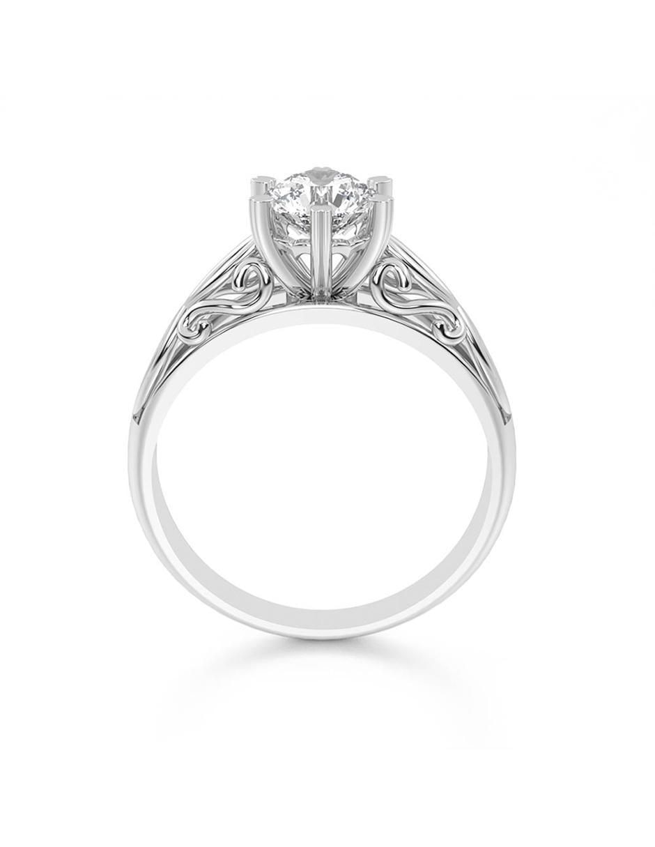 Anillo de compromiso de oro 14 k 2