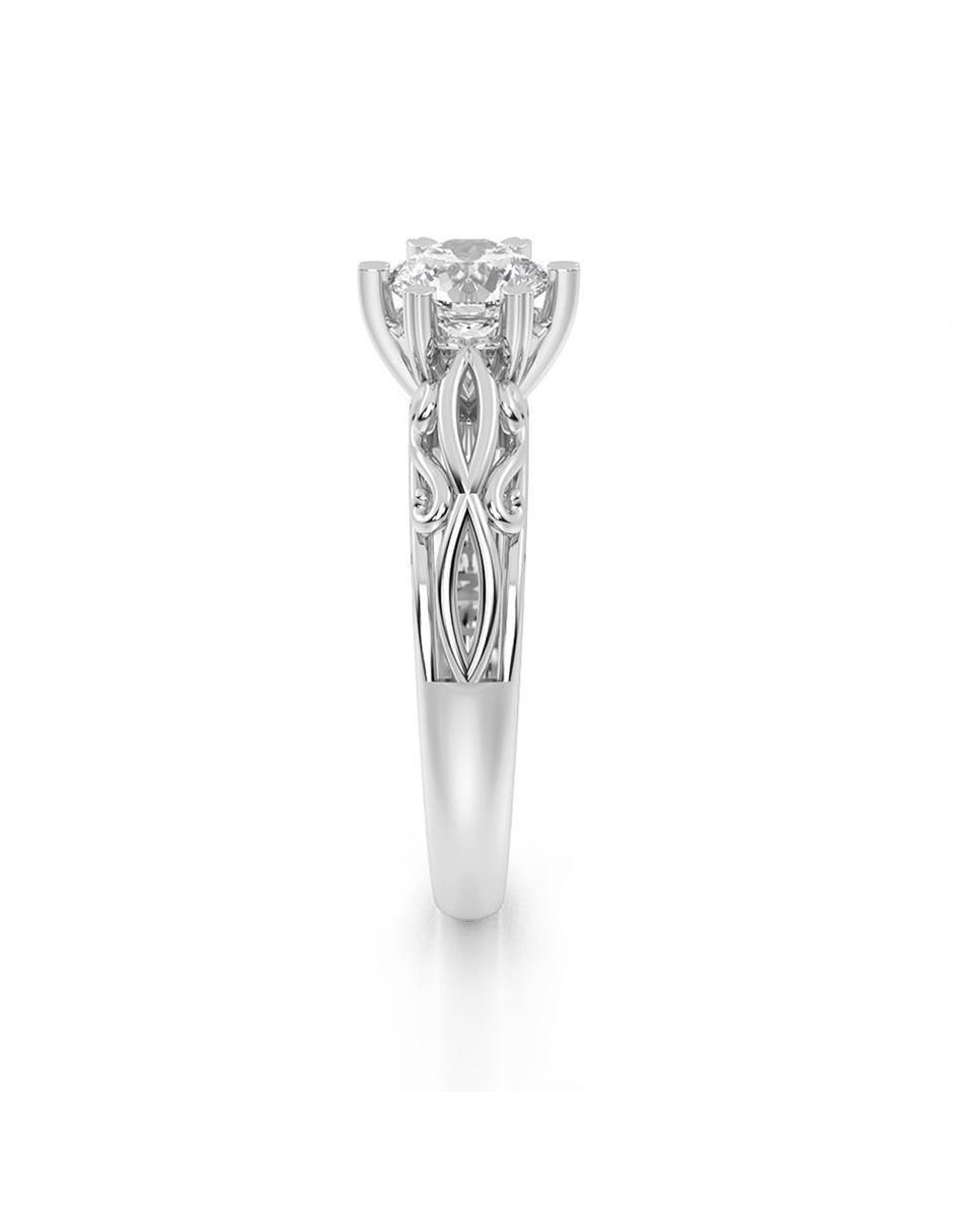 Anillo de compromiso de oro 14 k 3