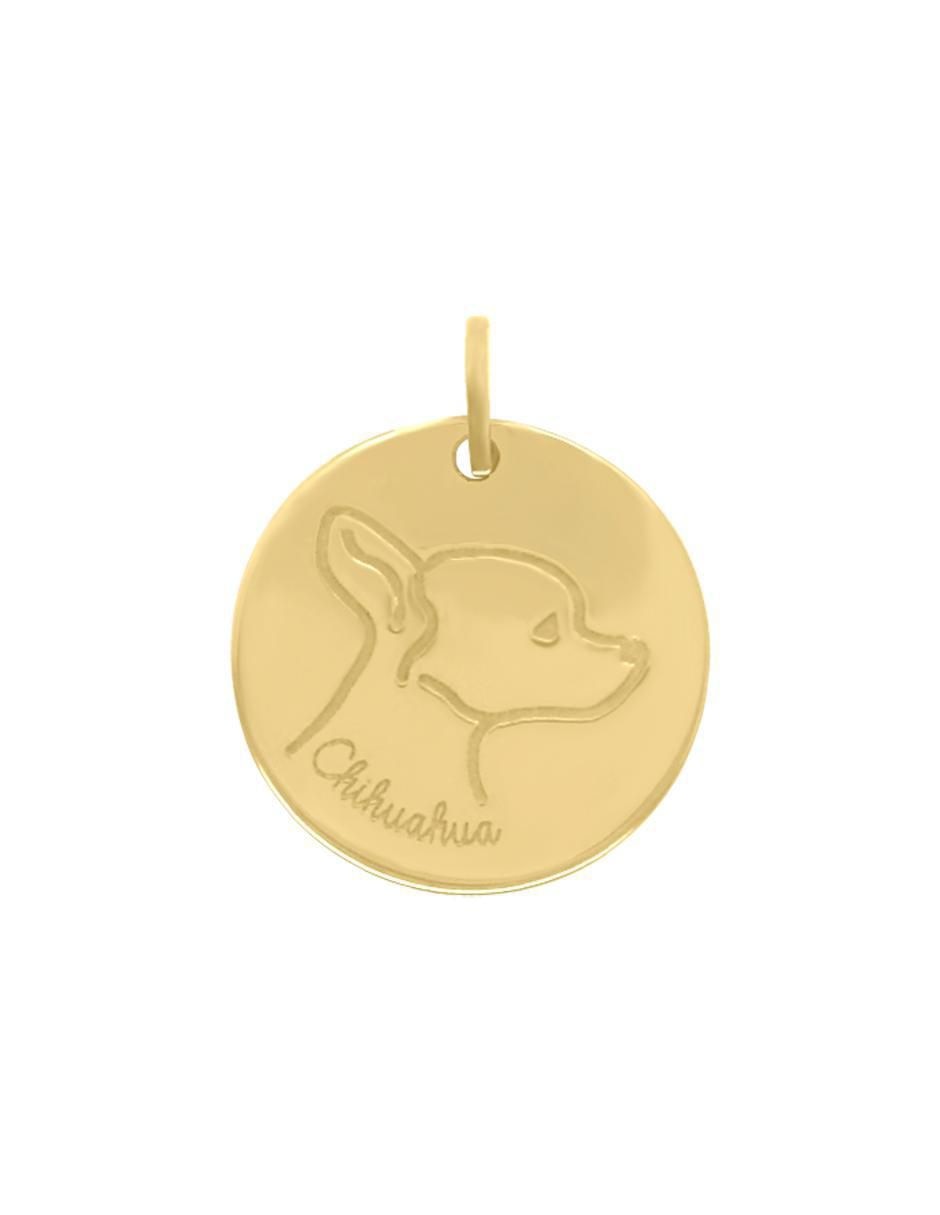 Dije de perro de oro amarillo 14 K