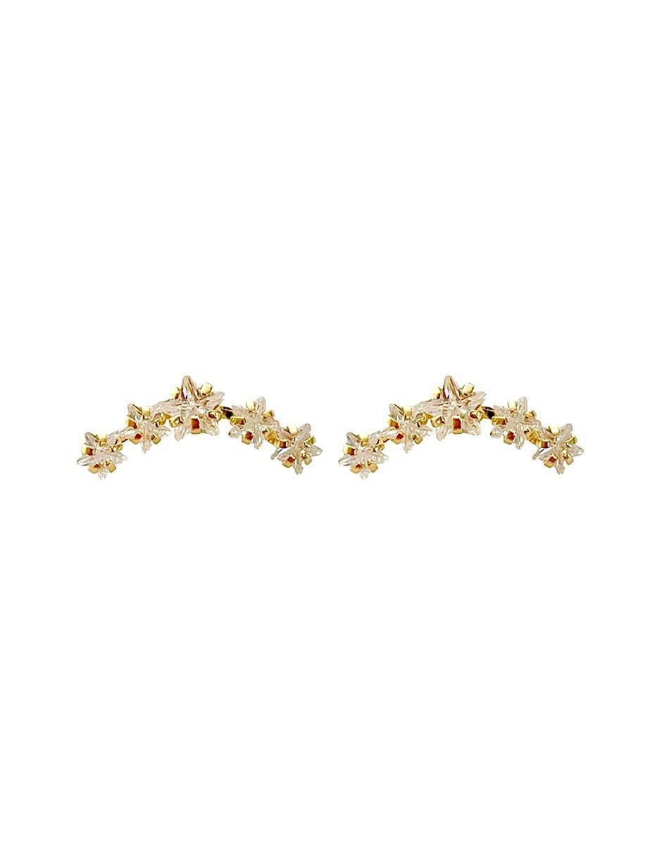 Broqueles de estrella de oro con acabado brillante zirconia Broqueles de estrella de oro con acabado brillante zirconia