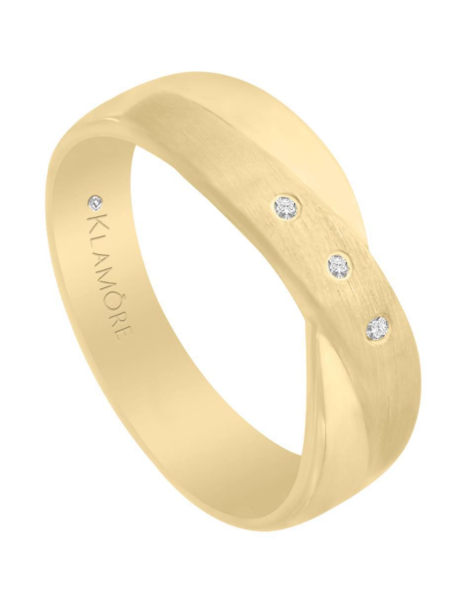 Argolla "de" oro 14 k klamore diamante