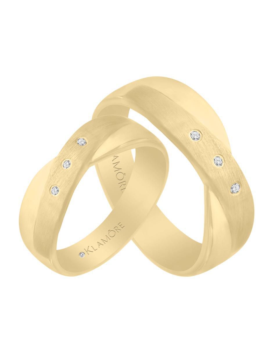 Argolla "de" oro 14 k klamore diamante
