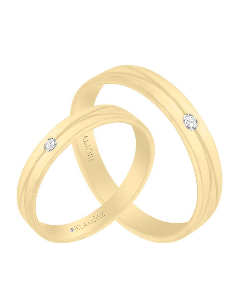 Argolla de oro 14 k Yulia diamante 5