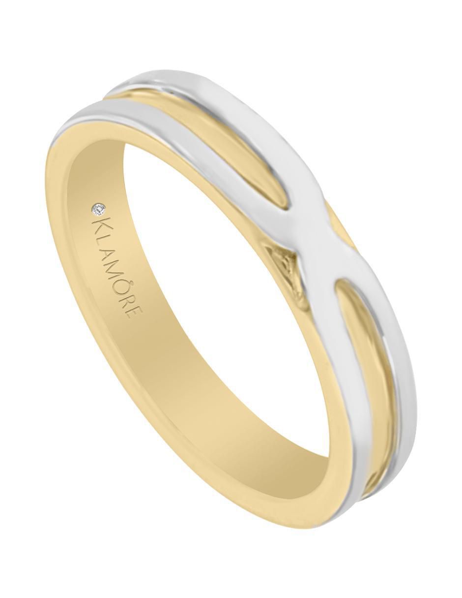 Argolla "de" oro 14 k klamore sin gema