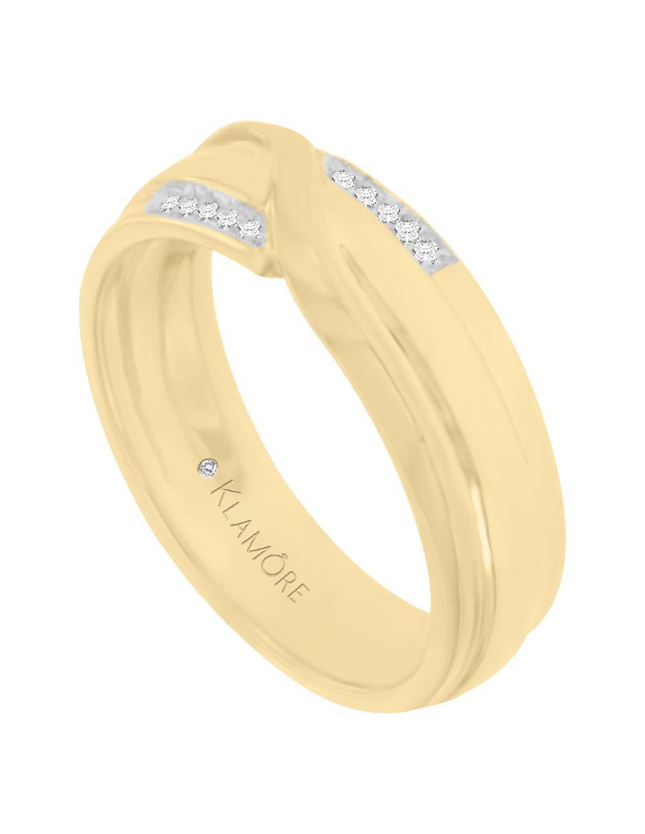 Argolla "de" oro 14 k klamore diamante