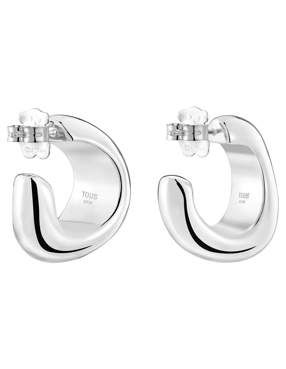 Aretes de aro Galia Basics de plata P 925 con acabado brillante 3