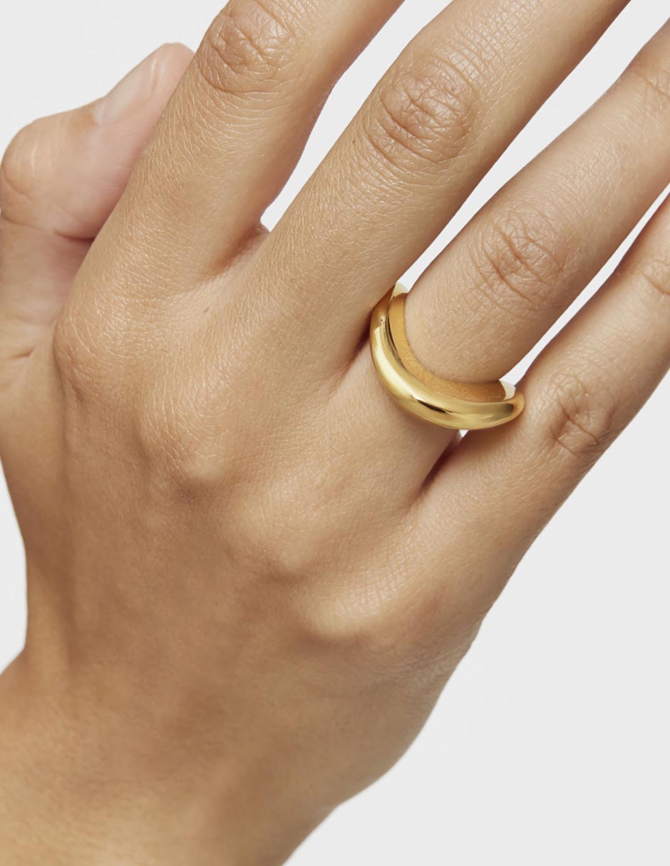 Anillo Galia Basics de plata P 925 con acabado baño de oro 6