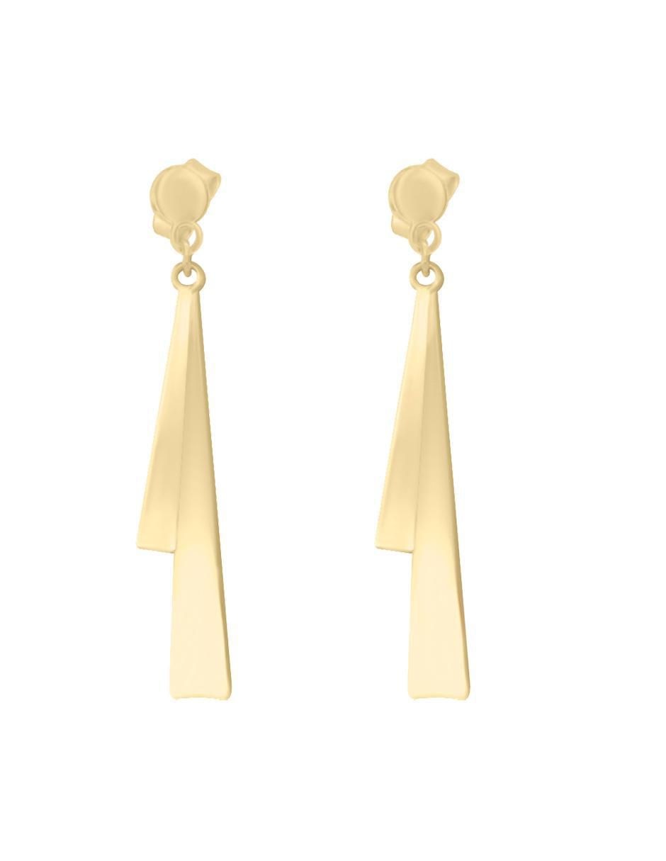 Aretes Reginald de oro amarillo con acabado brillante