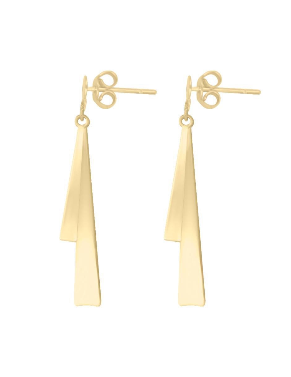 Aretes Reginald de oro amarillo con acabado brillante 2