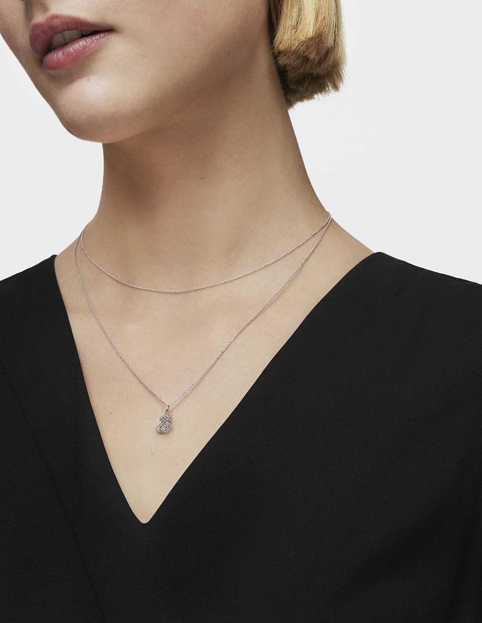 Collar de eslabones de oro blanco 18 K 5
