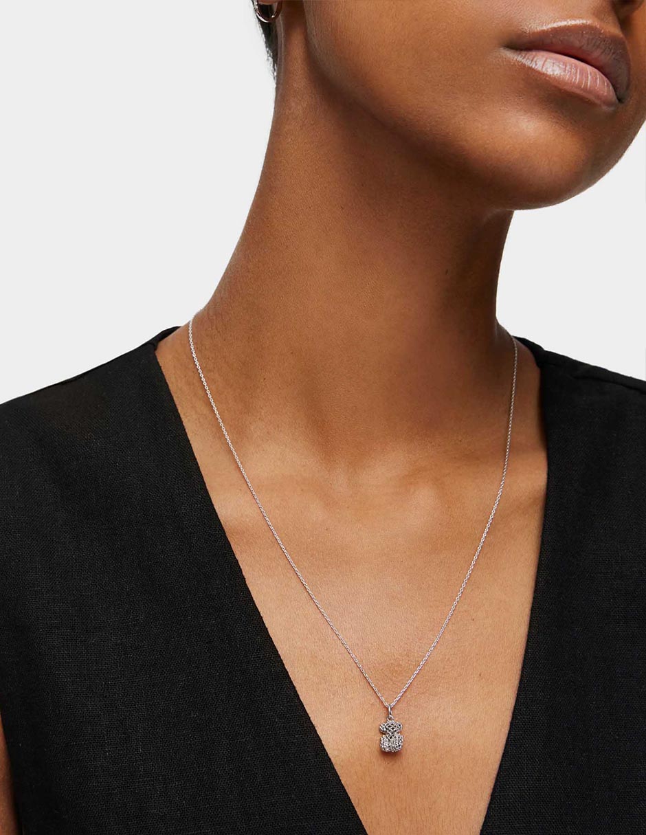 Collar de eslabones de oro blanco 18 K 4