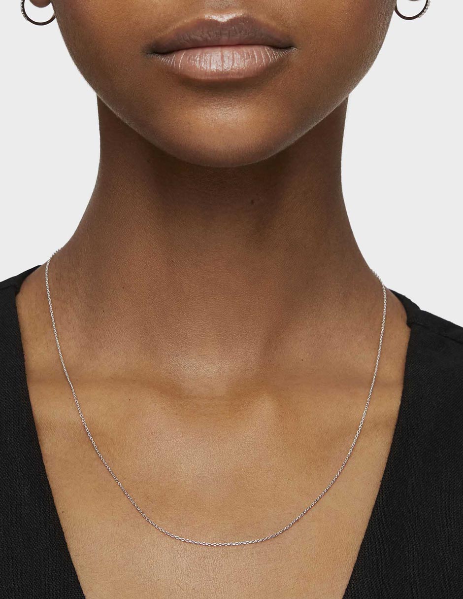 Collar de eslabones de oro blanco 18 K 6