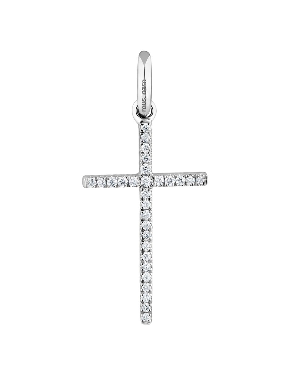 Dije de crucifijo les classiques de oro blanco 18 K