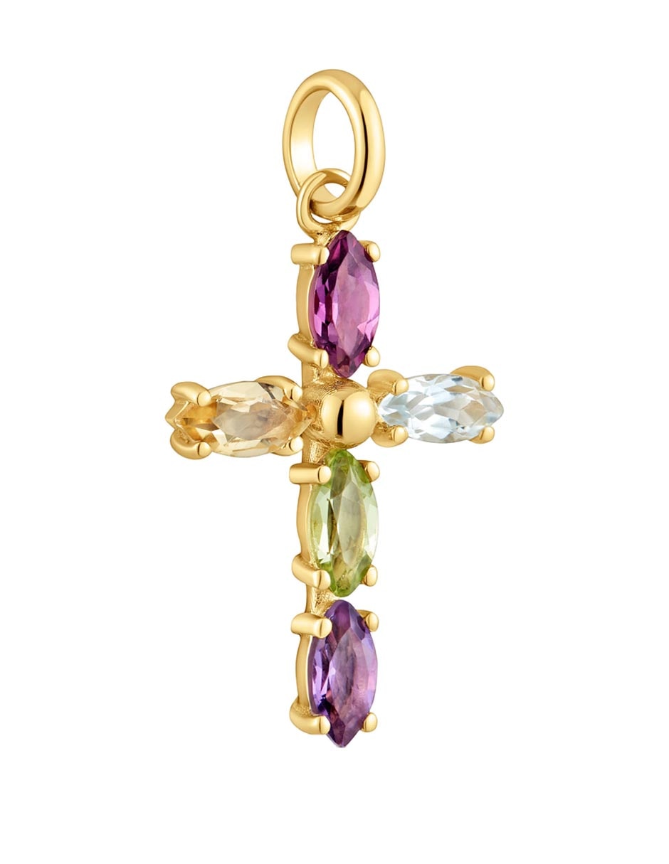 Dije de cruz basics de oro amarillo 18 K 2