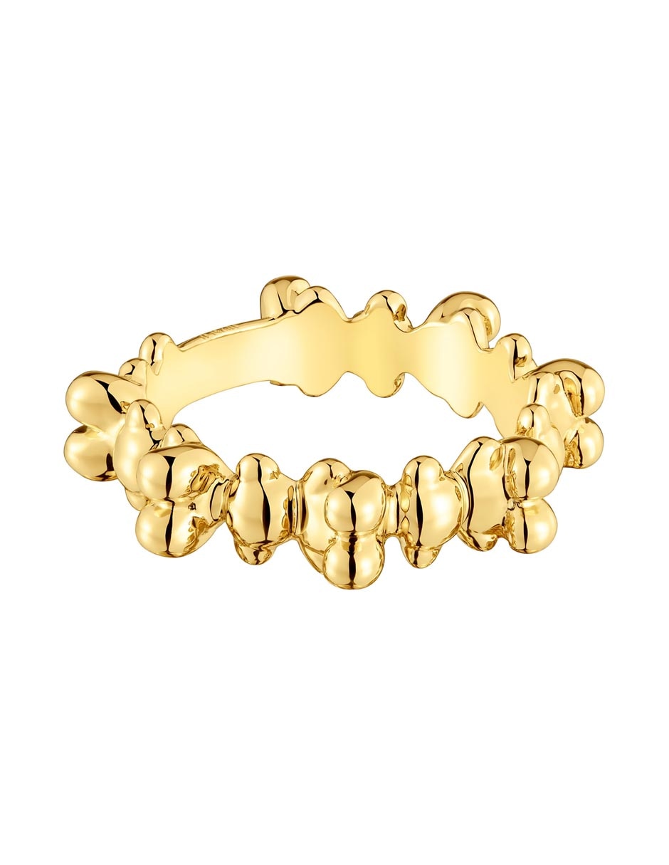 Anillo de oso Tous Bold Bear de plata P 925 baño de oro Liverpool