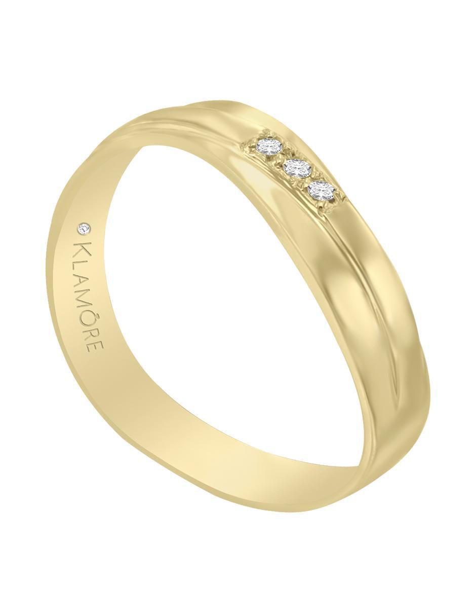 Argolla "de" oro 14 k klamore diamante