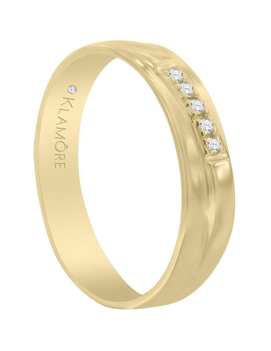 Argolla "de" oro 14 k klamore diamante
