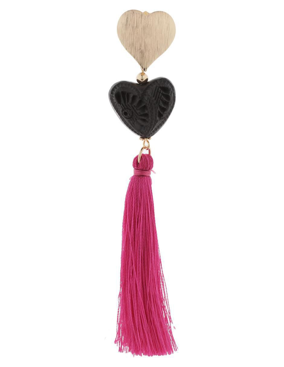 Aretes de corazón con acabado martillado 5