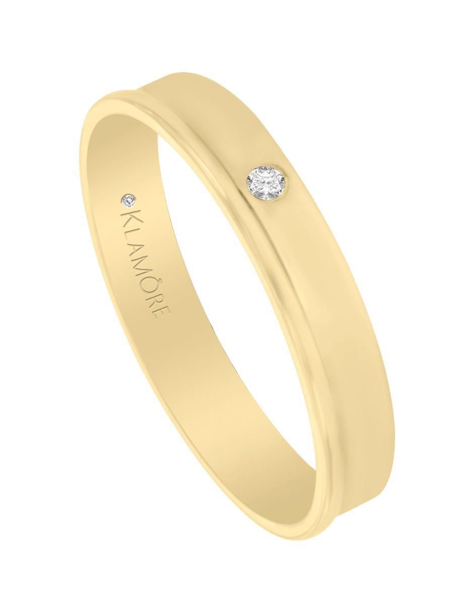 Argolla "de" oro 14 k klamore diamante