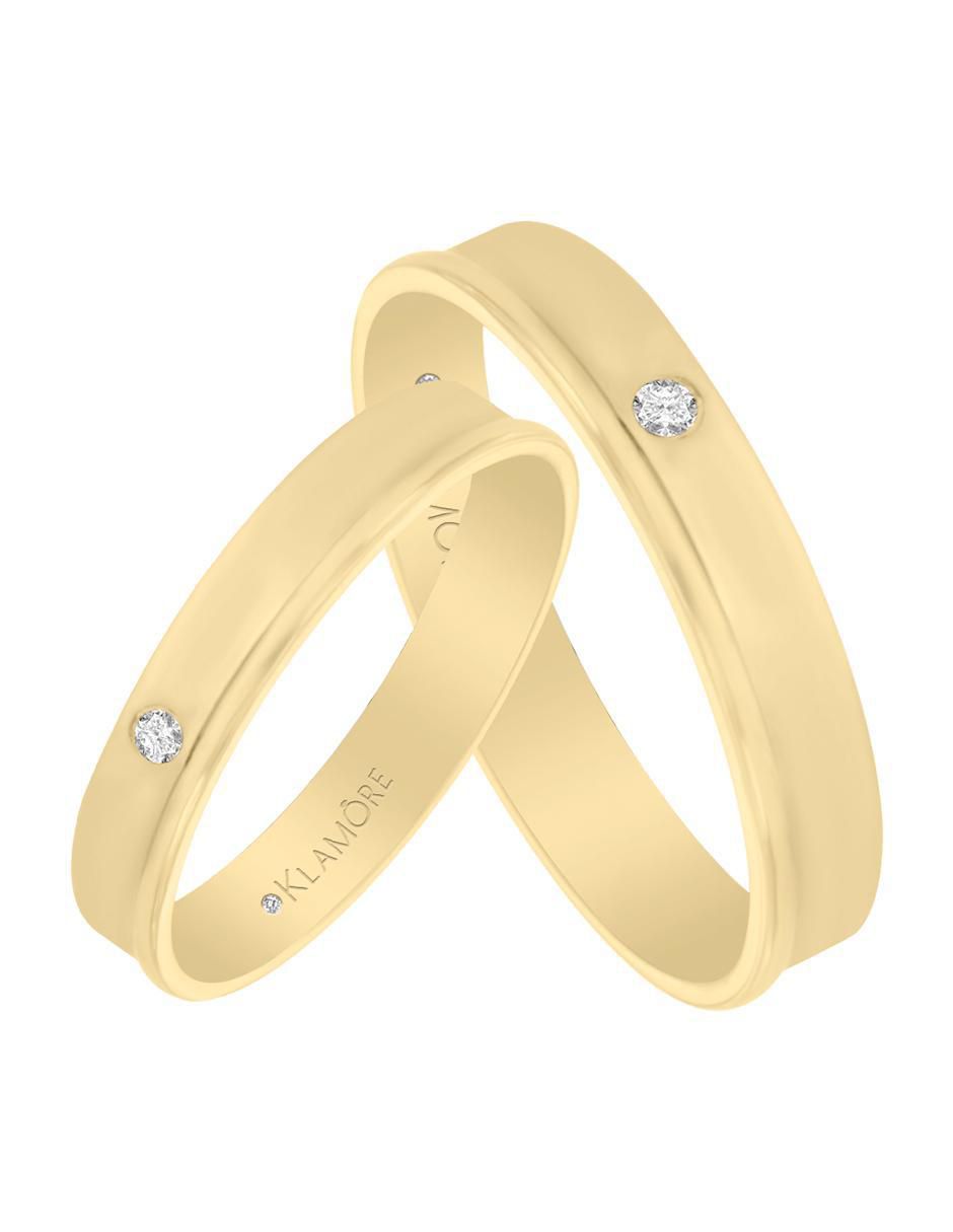 Argolla "de" oro 14 k klamore diamante