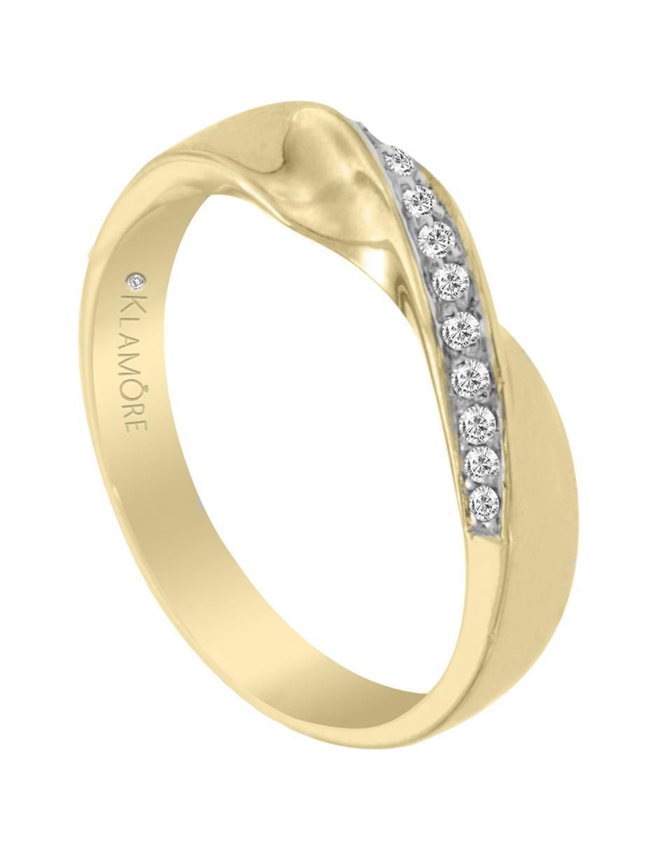 Argolla "de" oro 14 k klamore diamante