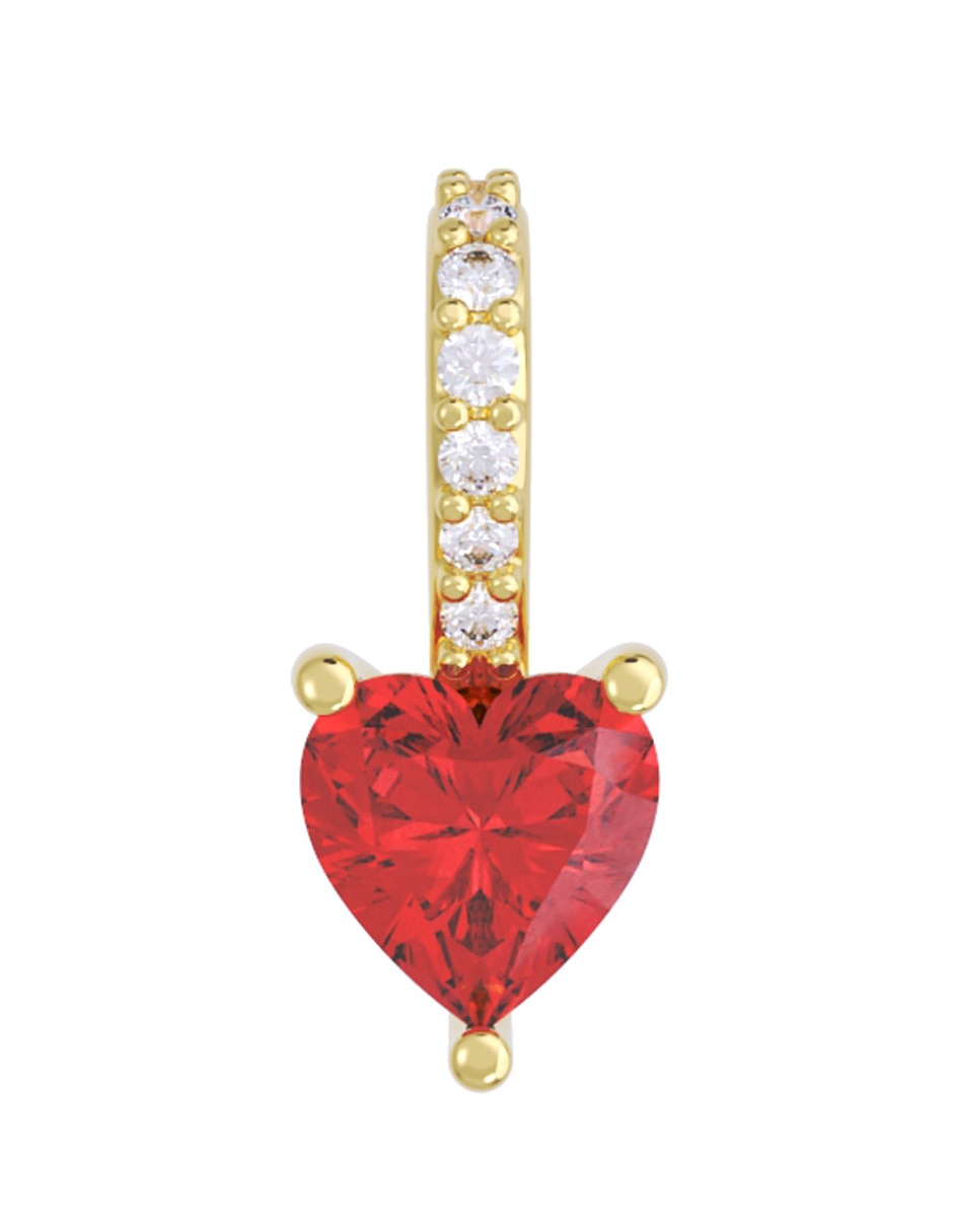 Charm de corazón de oro amarillo 14 K