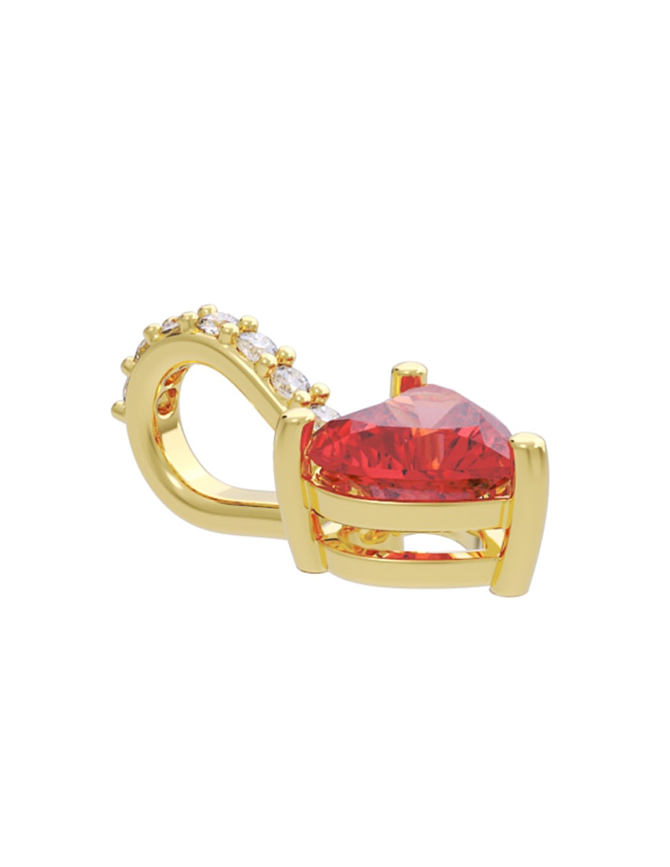 Charm de corazón de oro amarillo 14 K 6