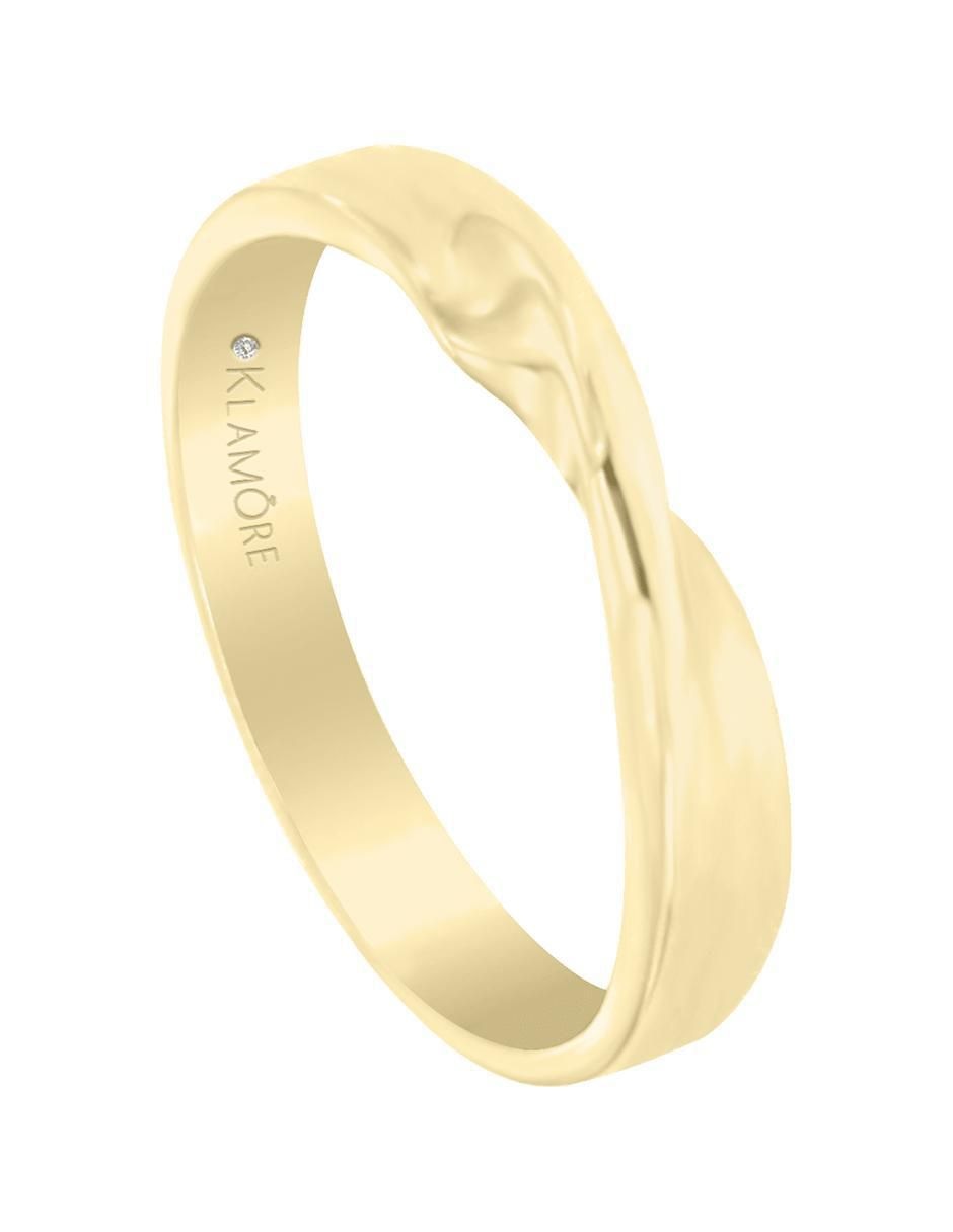 Argolla "de" oro 14 k klamore sin gema