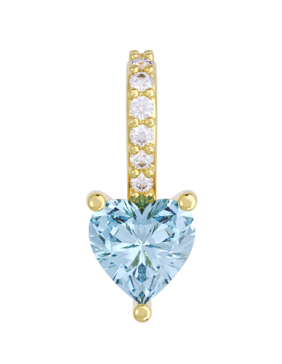 Charm de corazón de oro amarillo 14 K