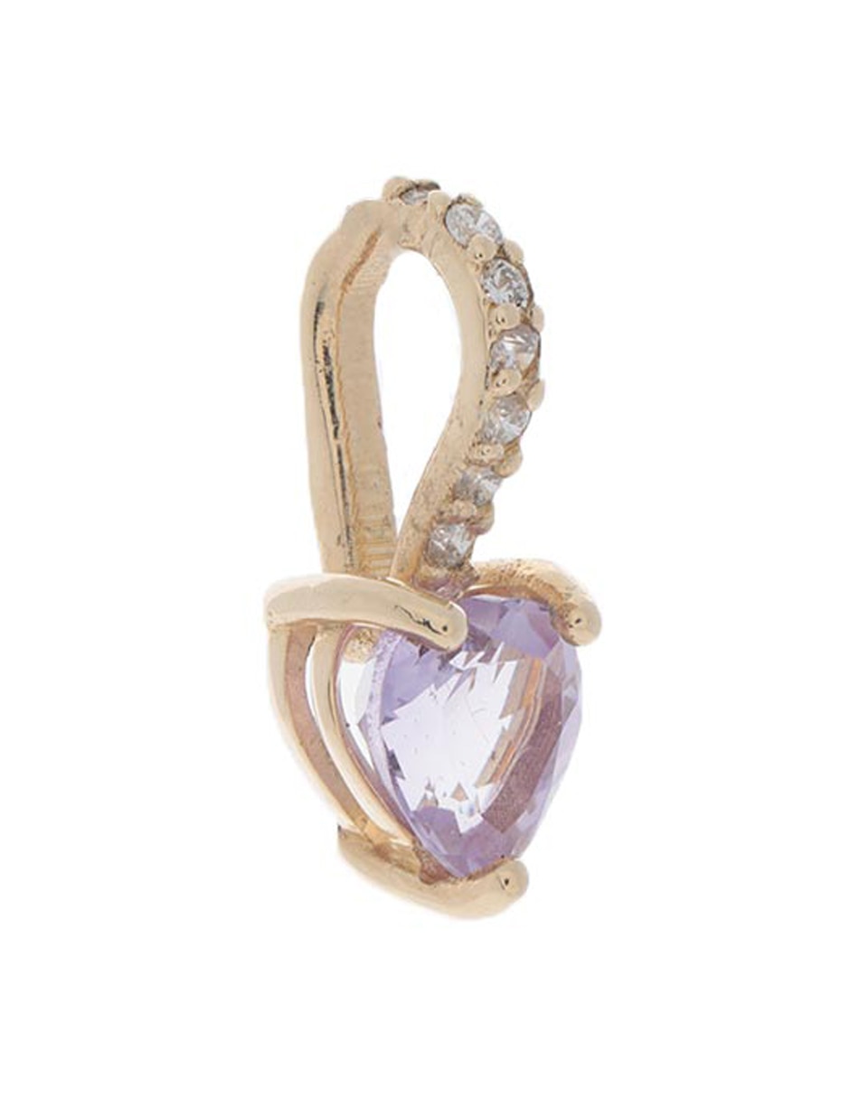 Charm de corazón de oro amarillo 14 K 2