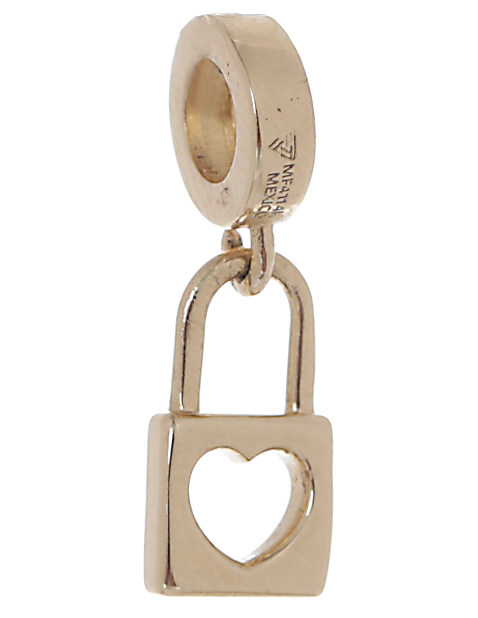 Charm de candado de oro amarillo 14 K 2