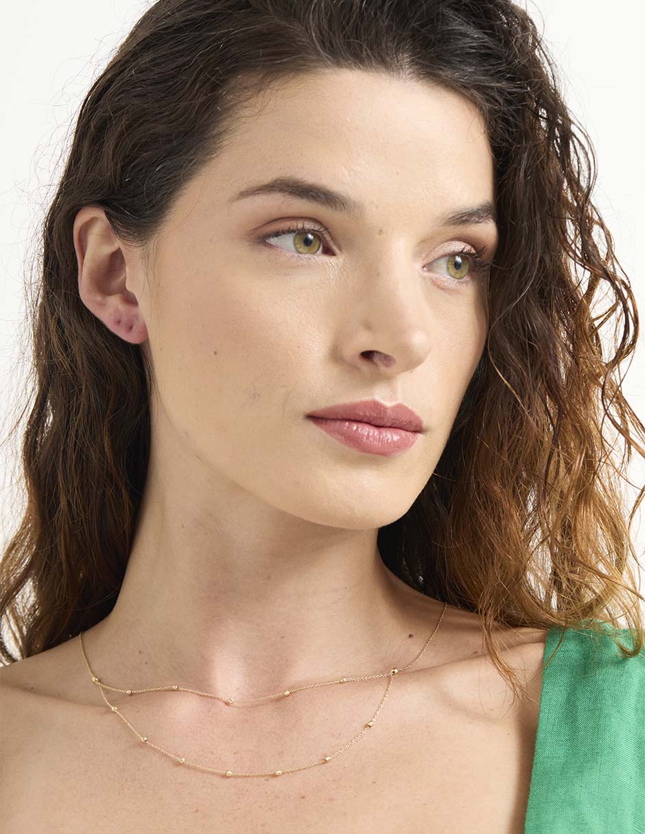 Collar Necklace de oro 14 K 3