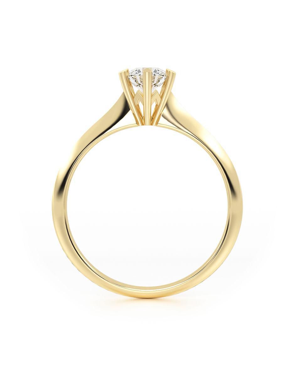Anillo de compromiso "de" oro 14 k abba joyas no aplica moissanita