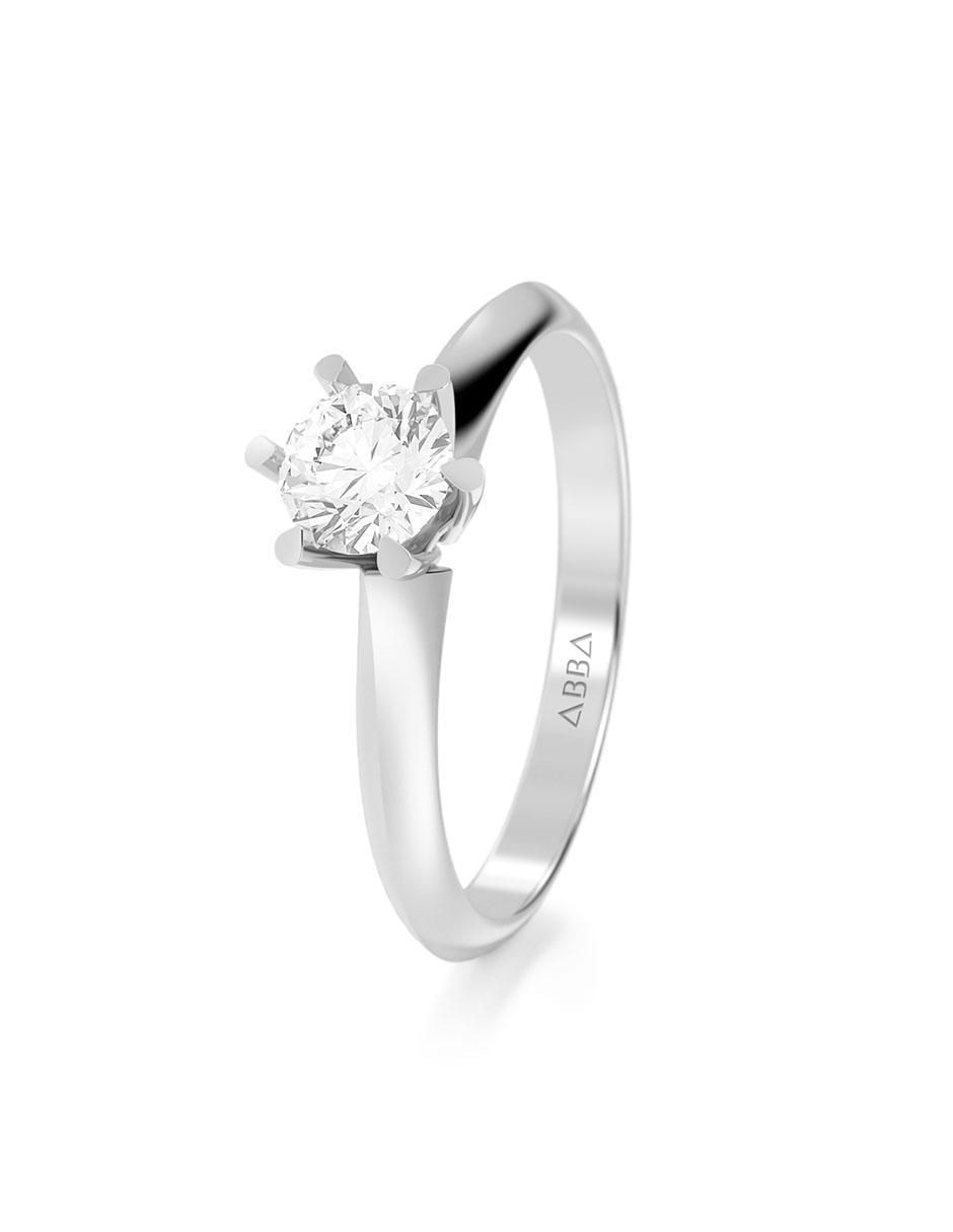 Anillo de compromiso de oro 14 k moissanita 2
