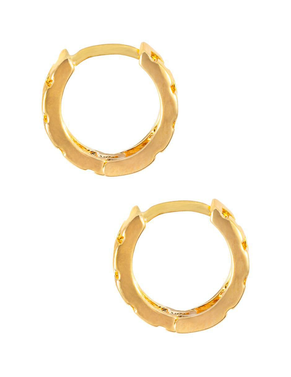 Aretes con acabado chapa de oro 3