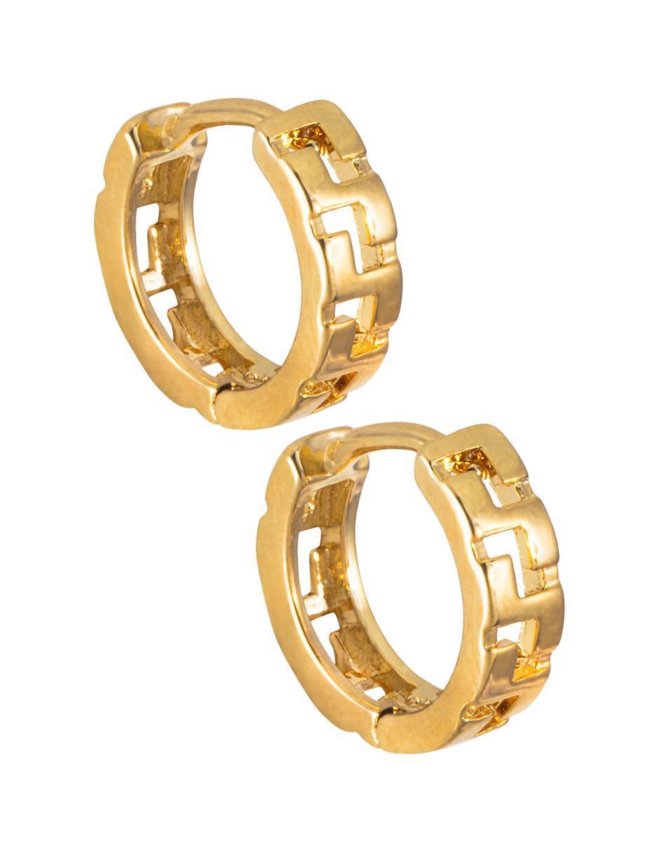 Aretes con acabado chapa de oro 4