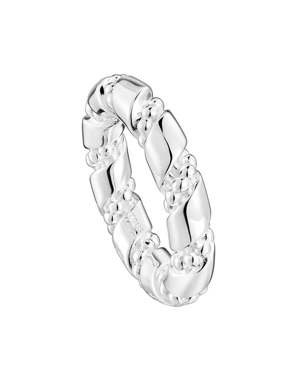 Anillo Twisted P 925 de plata brillante 2