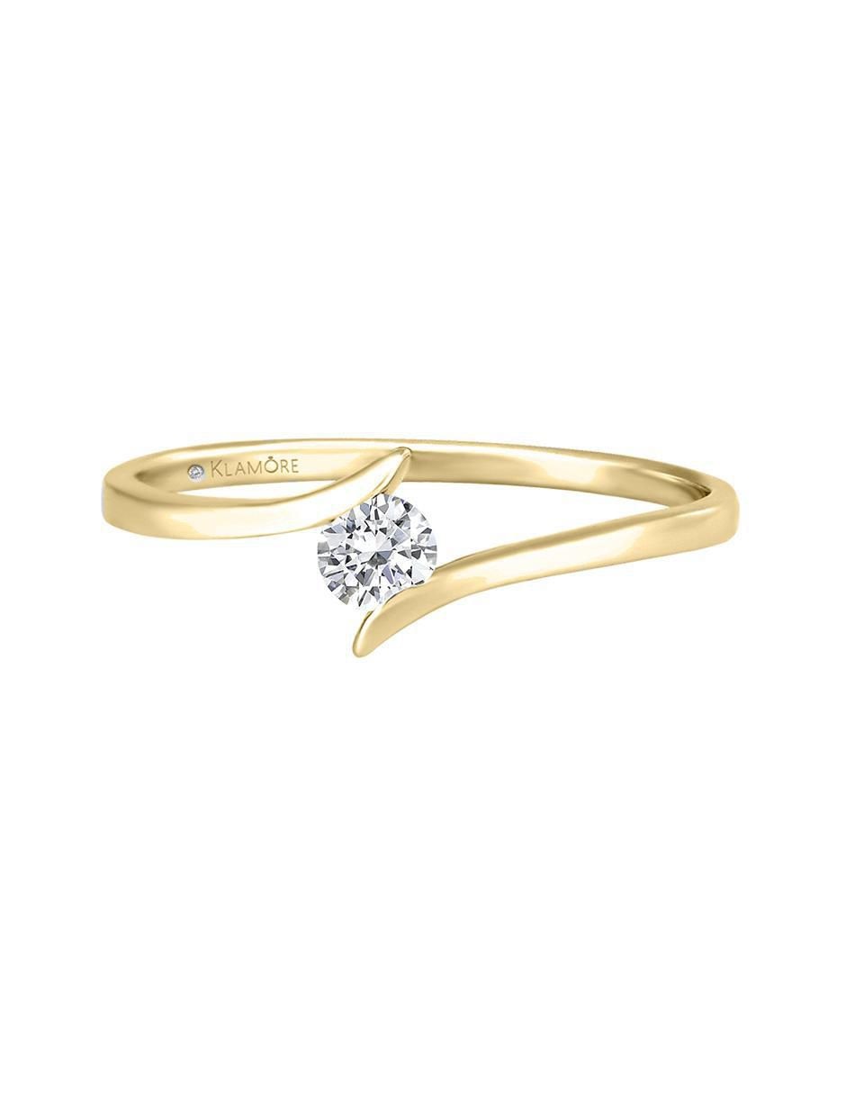 Solitario de oro 14 k Levian diamante