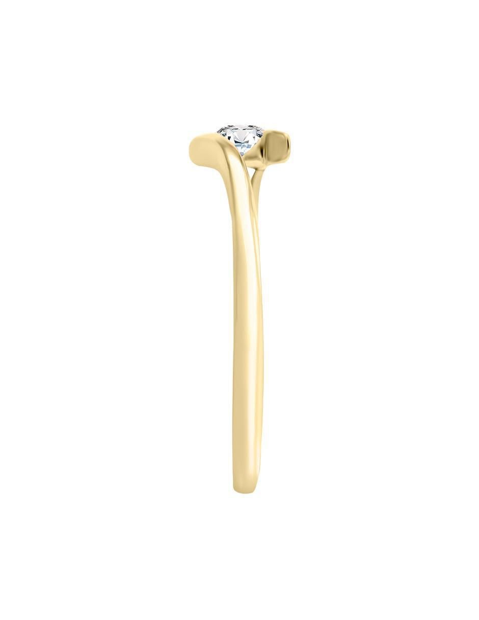 Solitario "de" oro 14 k klamore diamante