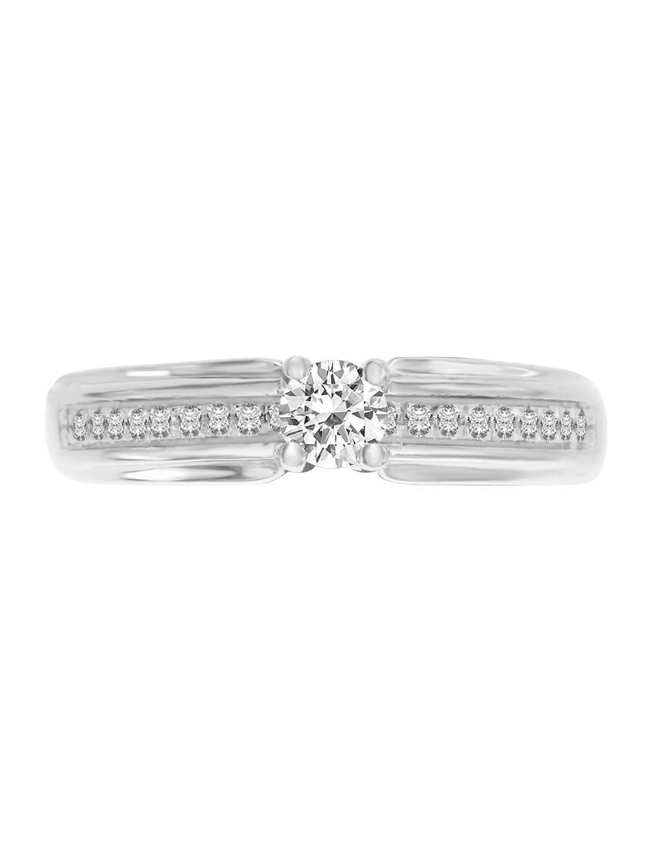 Solitario de oro 14 k Agnes diamante