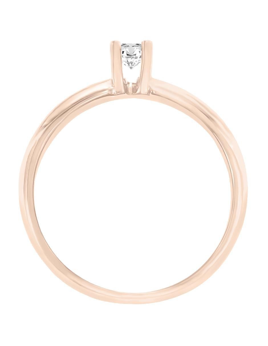 Solitario de oro 14 k Agnes diamante 2