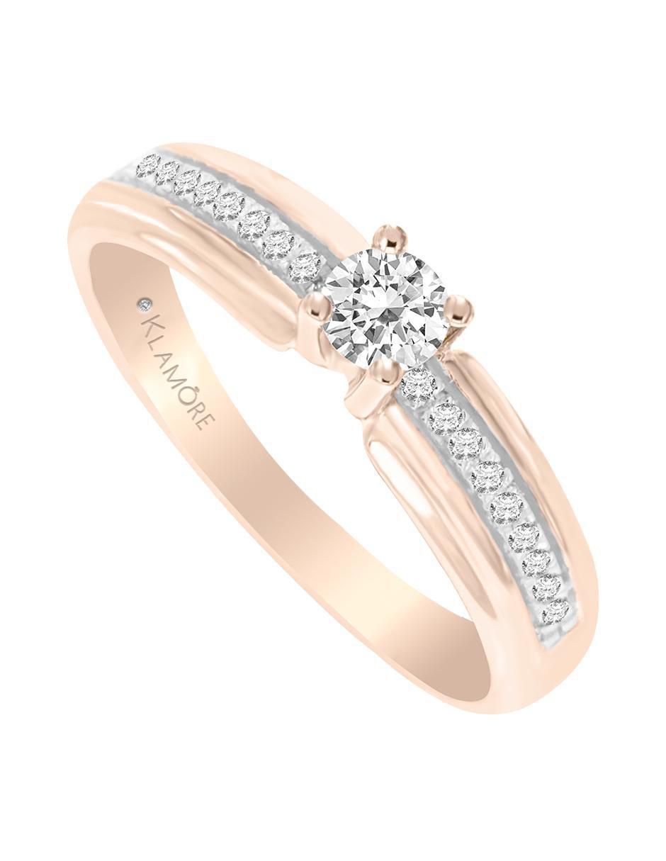 Solitario de oro 14 k Agnes diamante 3
