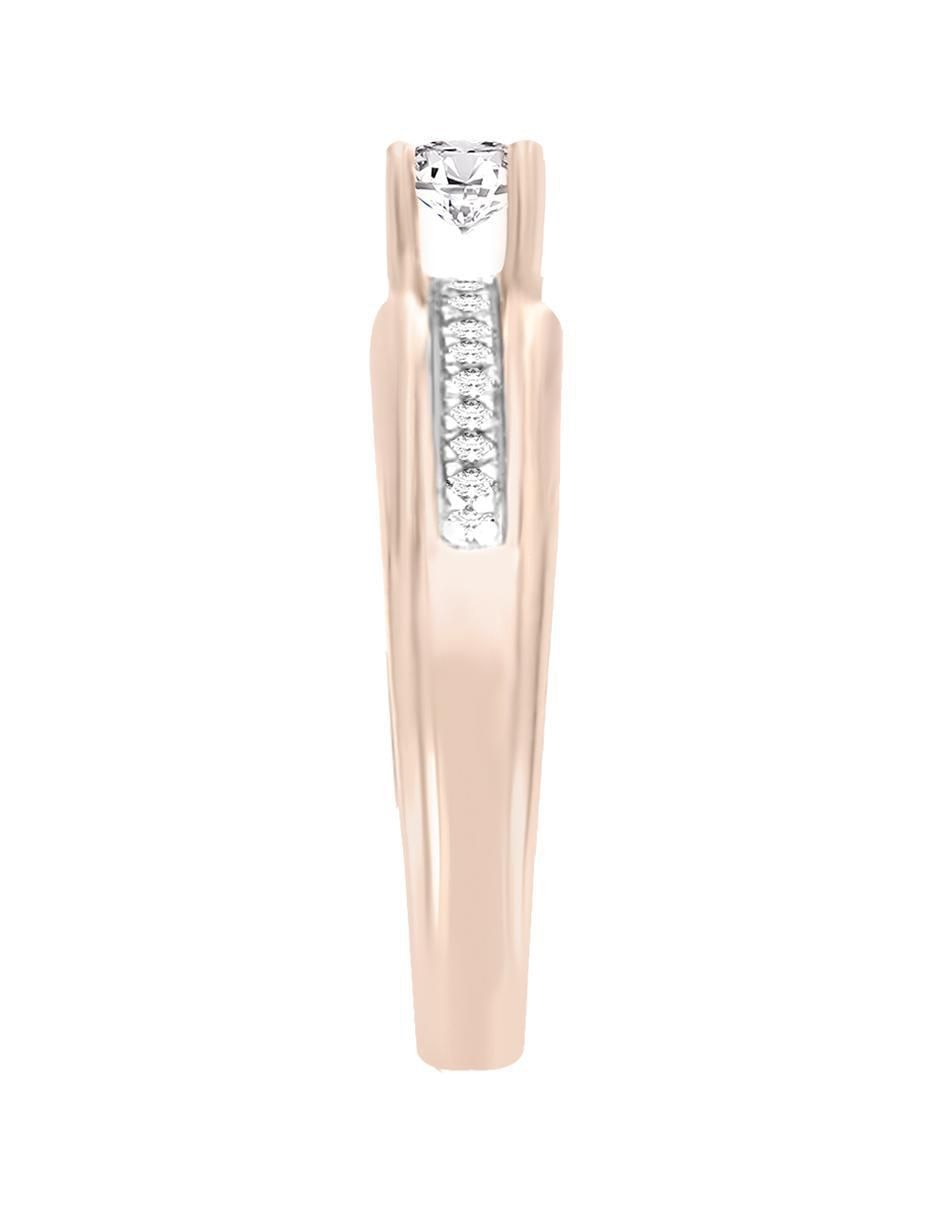 Solitario de oro 14 k Agnes diamante 4