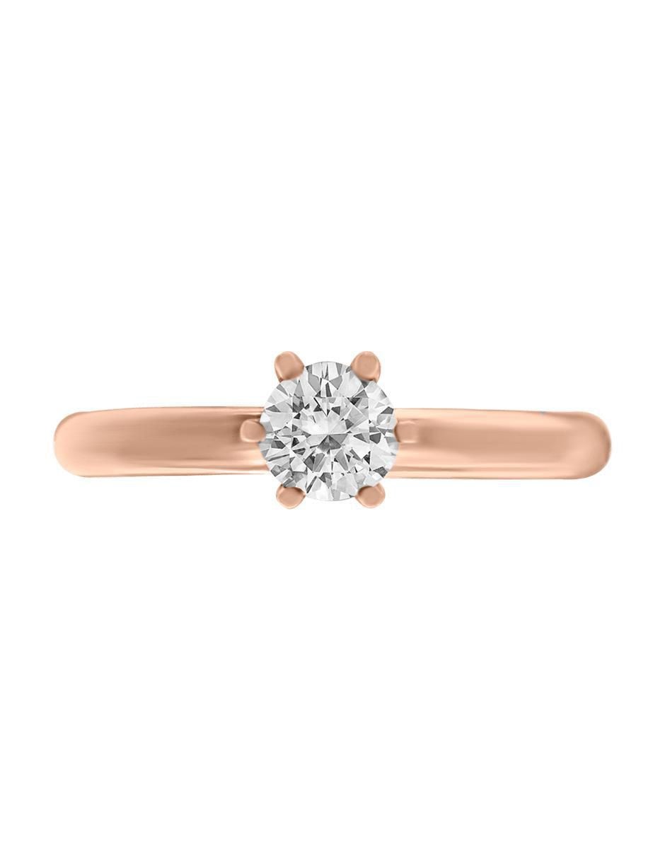Solitario de oro 14 k Isabella diamante 1