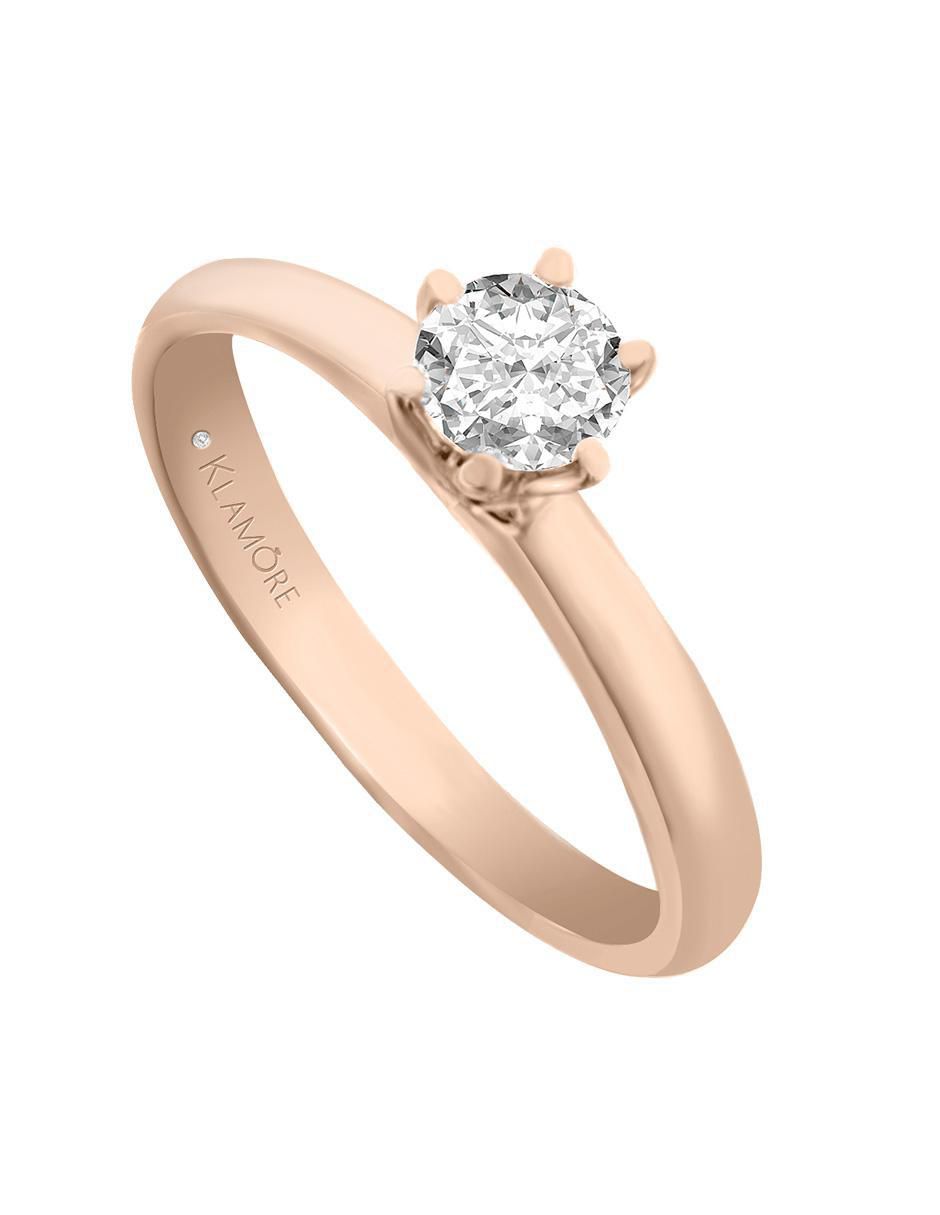 Solitario de oro 14 k Isabella diamante 2