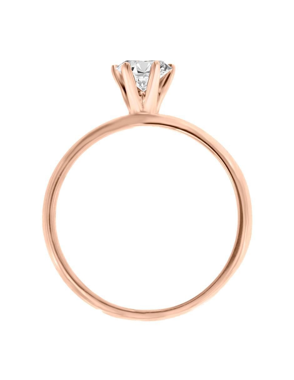 Solitario de oro 14 k Isabella diamante 3